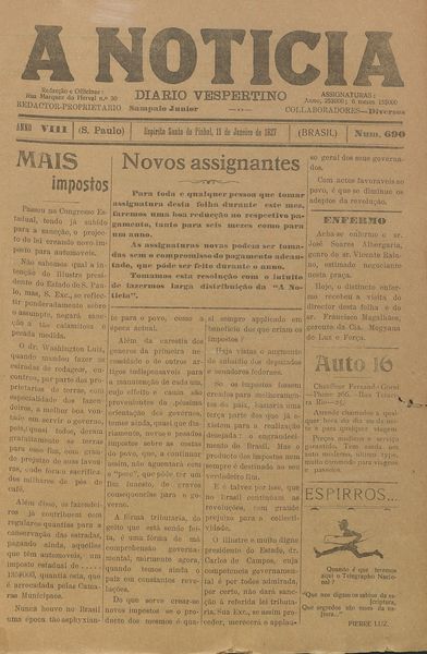Capa de um dos jornais.
