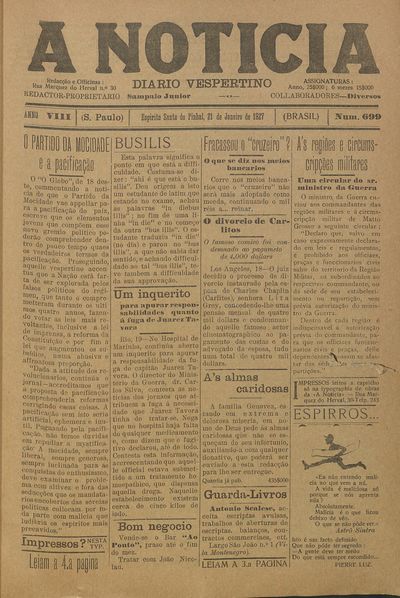 Capa de um dos jornais.