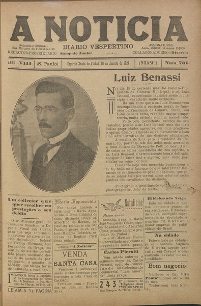 Capa de um dos jornais.