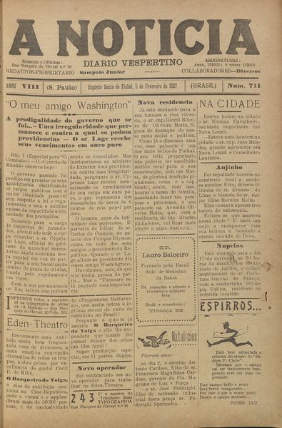 Capa de um dos jornais.