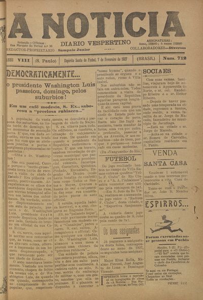 Capa de um dos jornais.