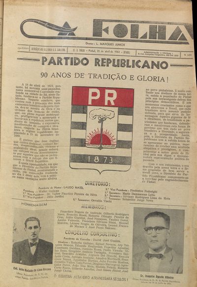 Capa de um dos jornais.