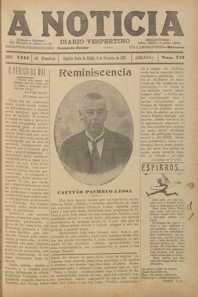 Capa de um dos jornais.