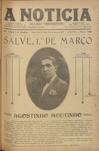 Capa de um dos jornais.