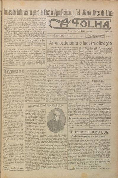 Capa de um dos jornais.