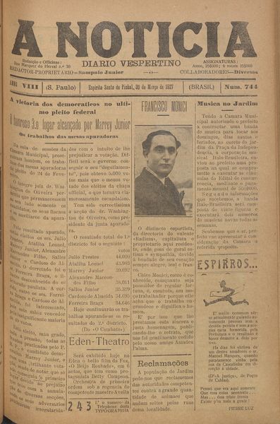 Capa de um dos jornais.