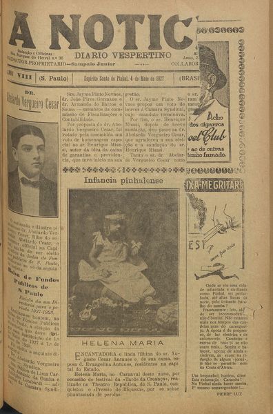 Capa de um dos jornais.