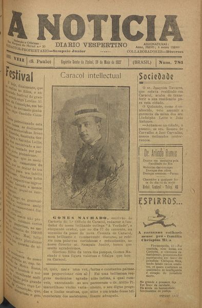 Capa de um dos jornais.