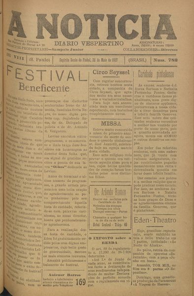 Capa de um dos jornais.