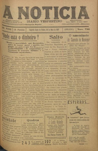 Capa de um dos jornais.