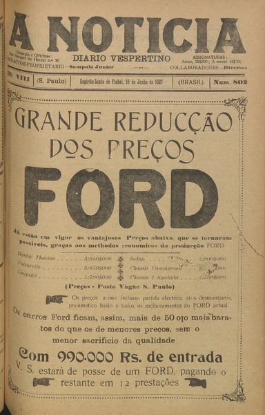 Capa de um dos jornais.