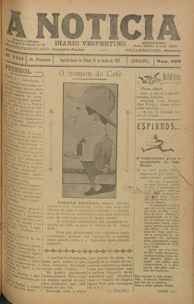Capa de um dos jornais.