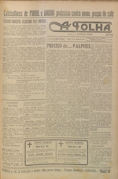Capa de um dos jornais.