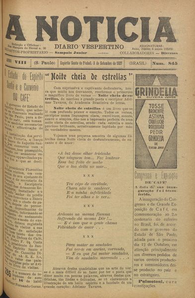 Capa de um dos jornais.