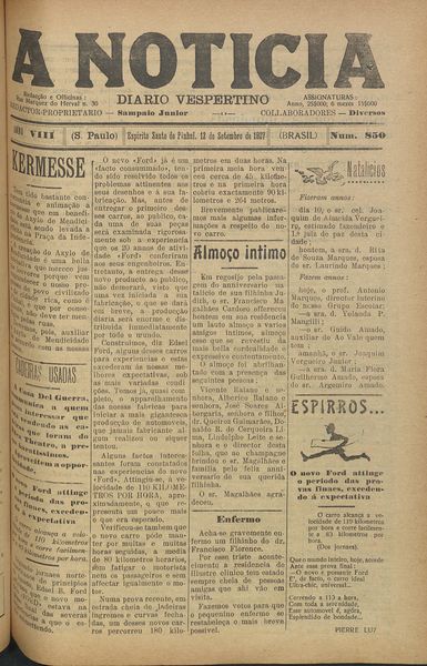 Capa de um dos jornais.