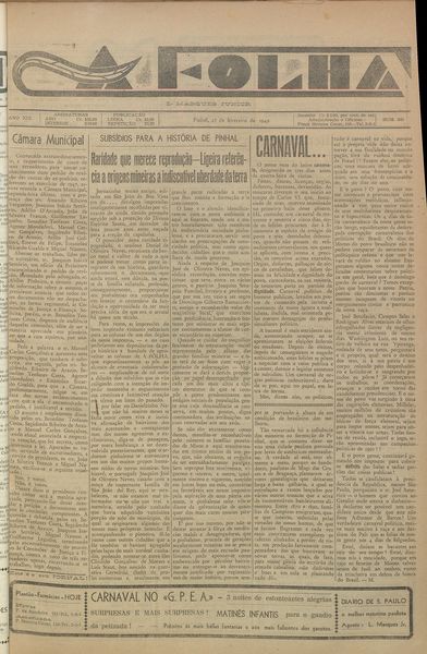 Capa de um dos jornais.