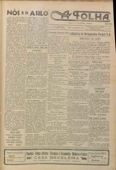 Capa de um dos jornais.