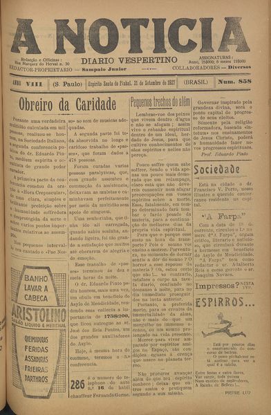 Capa de um dos jornais.