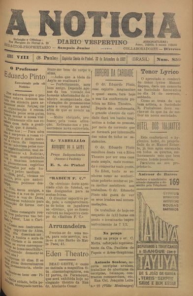 Capa de um dos jornais.