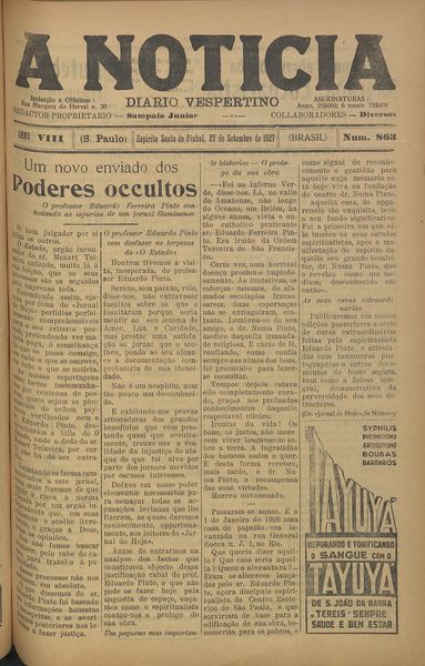 Capa de um dos jornais.