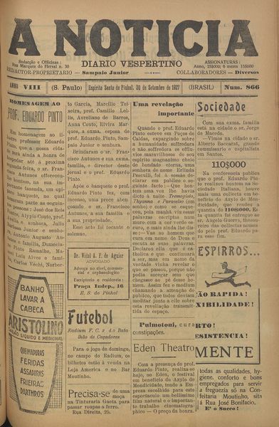 Capa de um dos jornais.