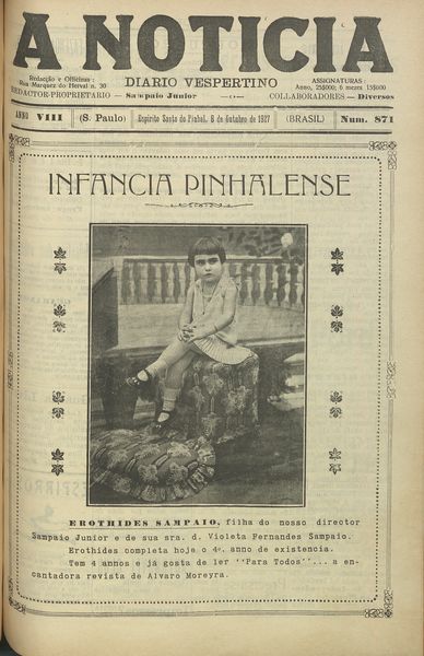 Capa de um dos jornais.