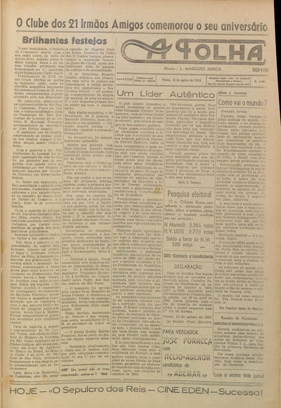 Capa de um dos jornais.