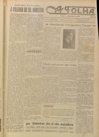 Capa de um dos jornais.