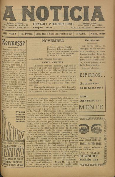 Capa de um dos jornais.
