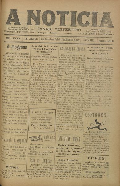 Capa de um dos jornais.