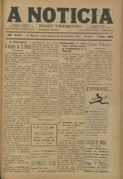 Capa de um dos jornais.