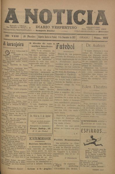 Capa de um dos jornais.