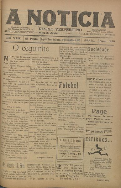 Capa de um dos jornais.