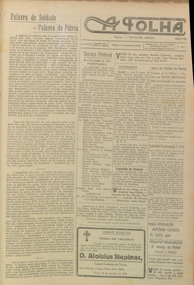 Capa de um dos jornais.