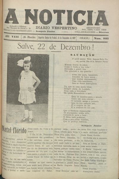 Capa de um dos jornais.
