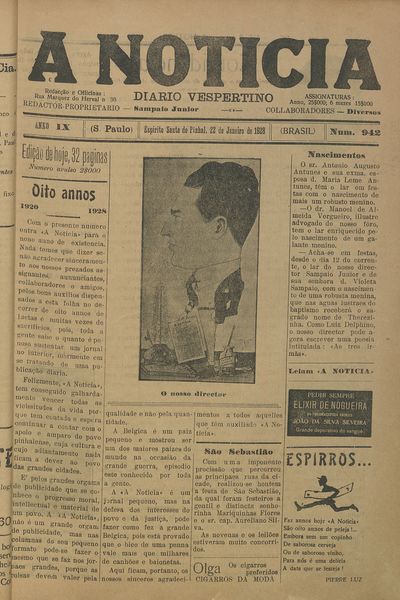 Capa de um dos jornais.