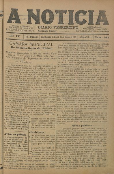 Capa de um dos jornais.
