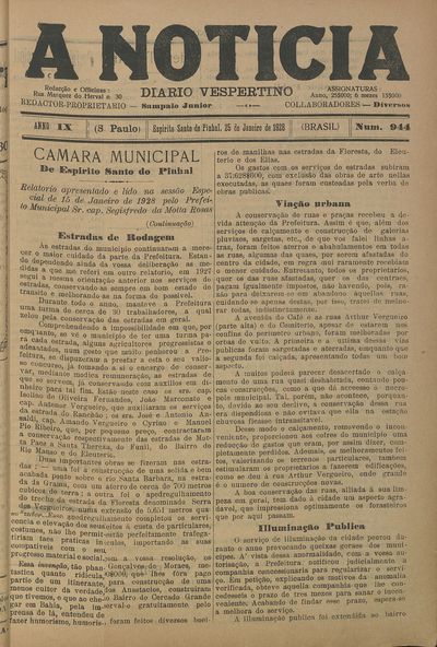 Capa de um dos jornais.