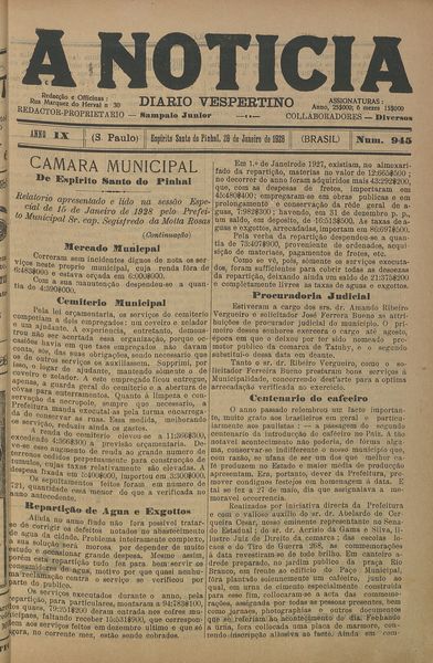 Capa de um dos jornais.