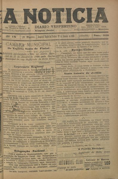 Capa de um dos jornais.
