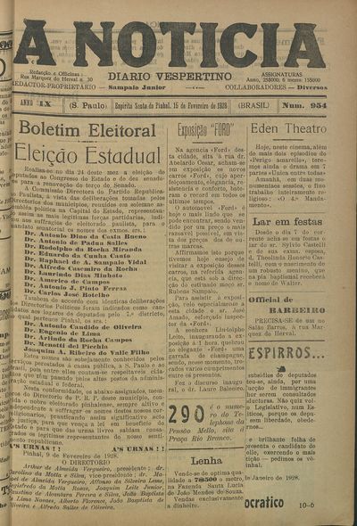 Capa de um dos jornais.