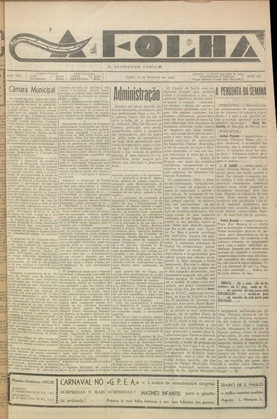 Capa de um dos jornais.