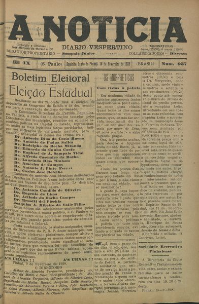 Capa de um dos jornais.