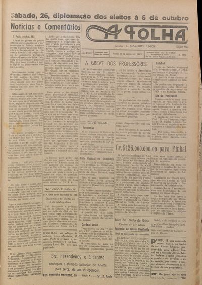 Capa de um dos jornais.