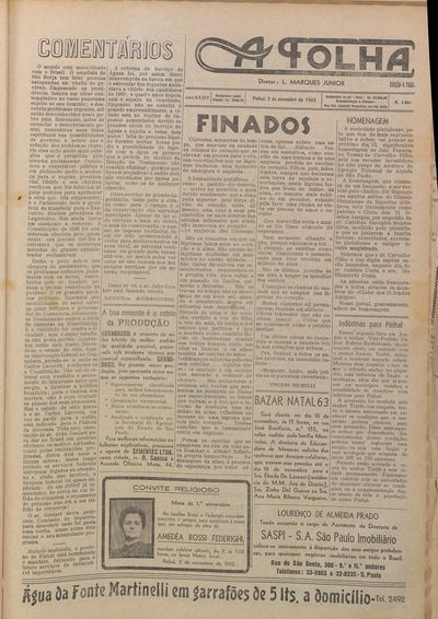 Capa de um dos jornais.