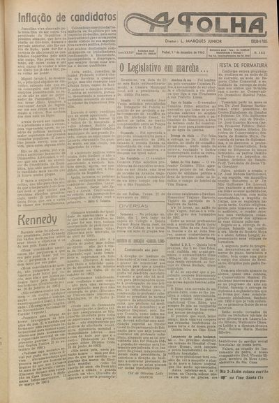 Capa de um dos jornais.